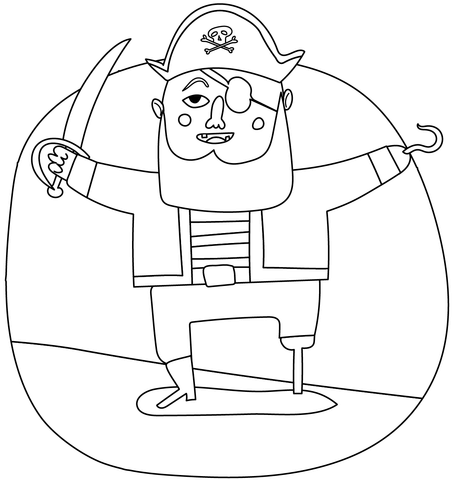 Pirate From Pirates Coloring Page